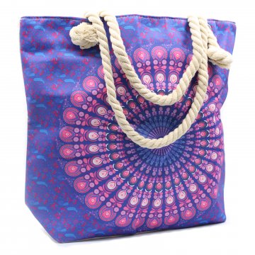 Plážová taška Mandala  - fialová modrá od Ancient Wisdom